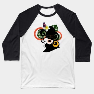 Abstract Woman with Mask Baseball T-Shirt